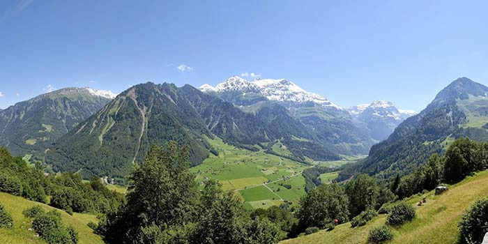 Casa di cura Prealpi, ricovero per anziani. Vista panoramica sul Monviso